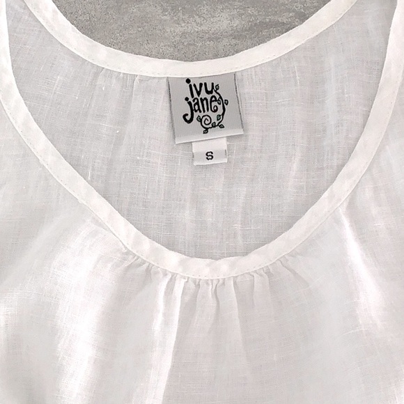 Ivy Jane. Linen. Cotton. White. Size S. - Picture 4 of 4